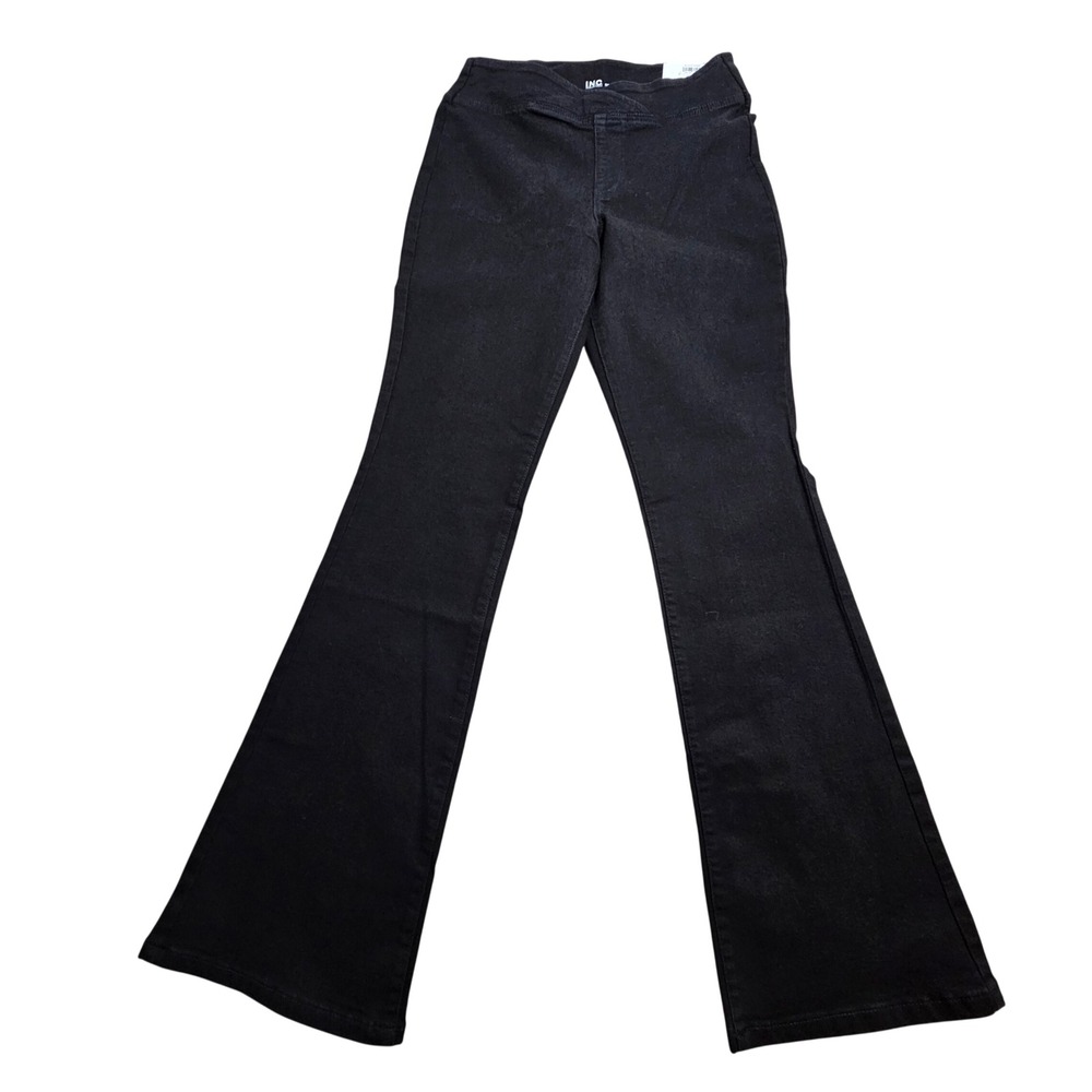 I.N.C. NWT Bootcut Jeans Women 8 Black High Rise Pull On Stretch Denim Regular